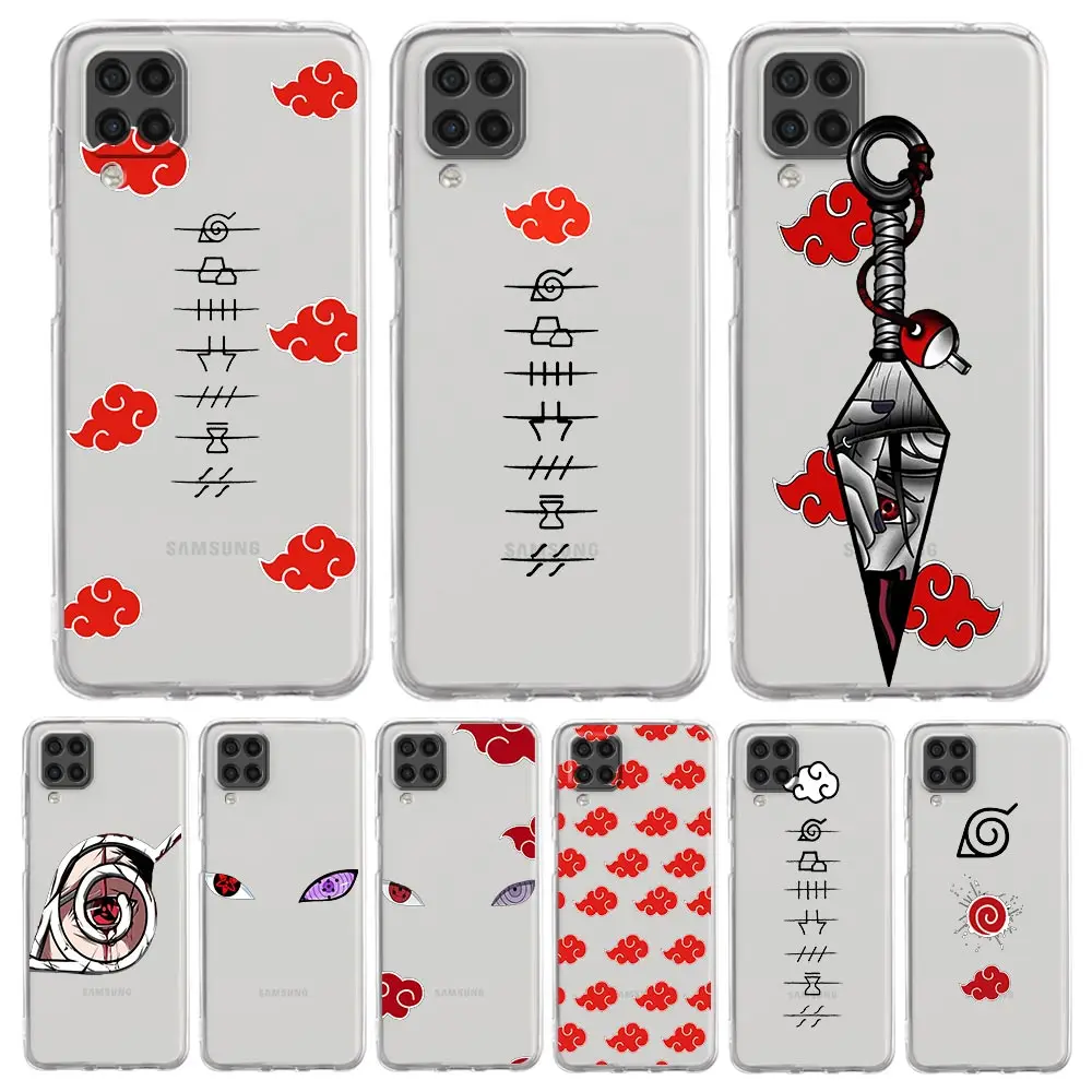 

Naruto Akatsuki Anime Logo Clear Phone Case For Samsung Galaxy A51 A71 A21S A12 A11 A31 A41 A52S A32 A01 A03S A13 A22 5G Cover