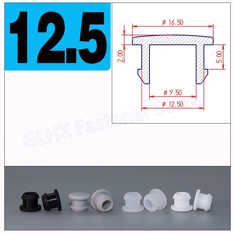 

Силиконовые заглушки 12,5-30 мм серые