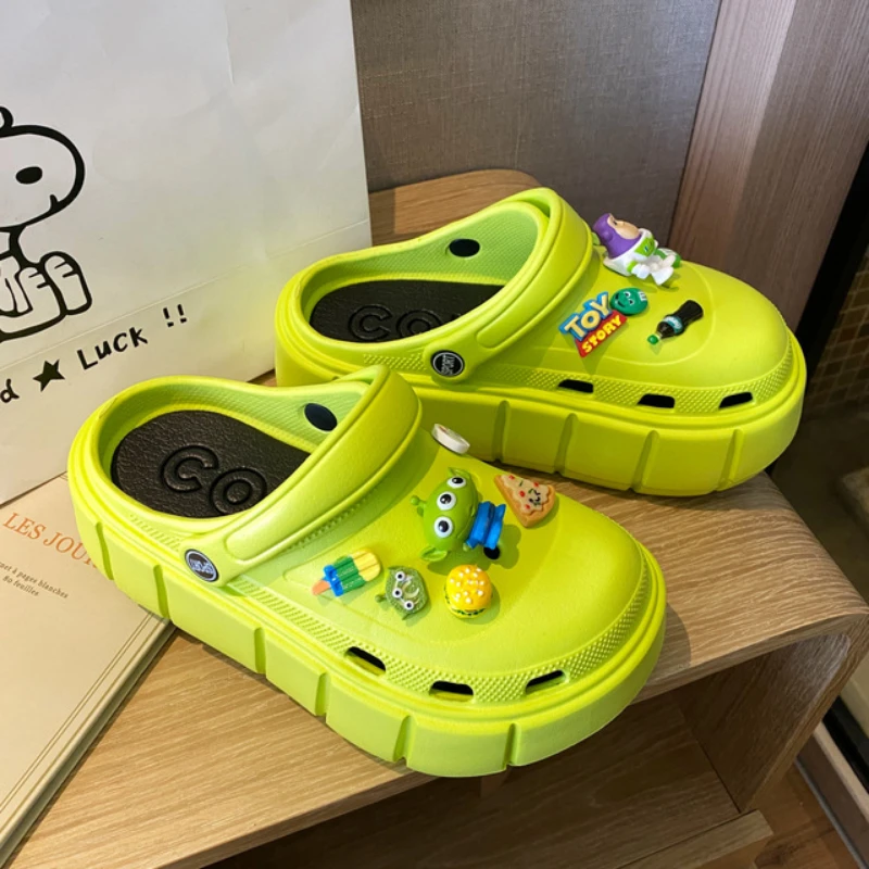 

Oraqwlj Summer Platform Sandals Women Garden Shoes Slippers Wedges Sandals Outdoor Clogs Thick Street Beach Slippers Flip Flops