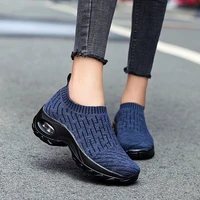 plus size women shoes fashion sneakers platform shoes air cushion slip on casual shoes woman breathable 2022 new ladies loafers