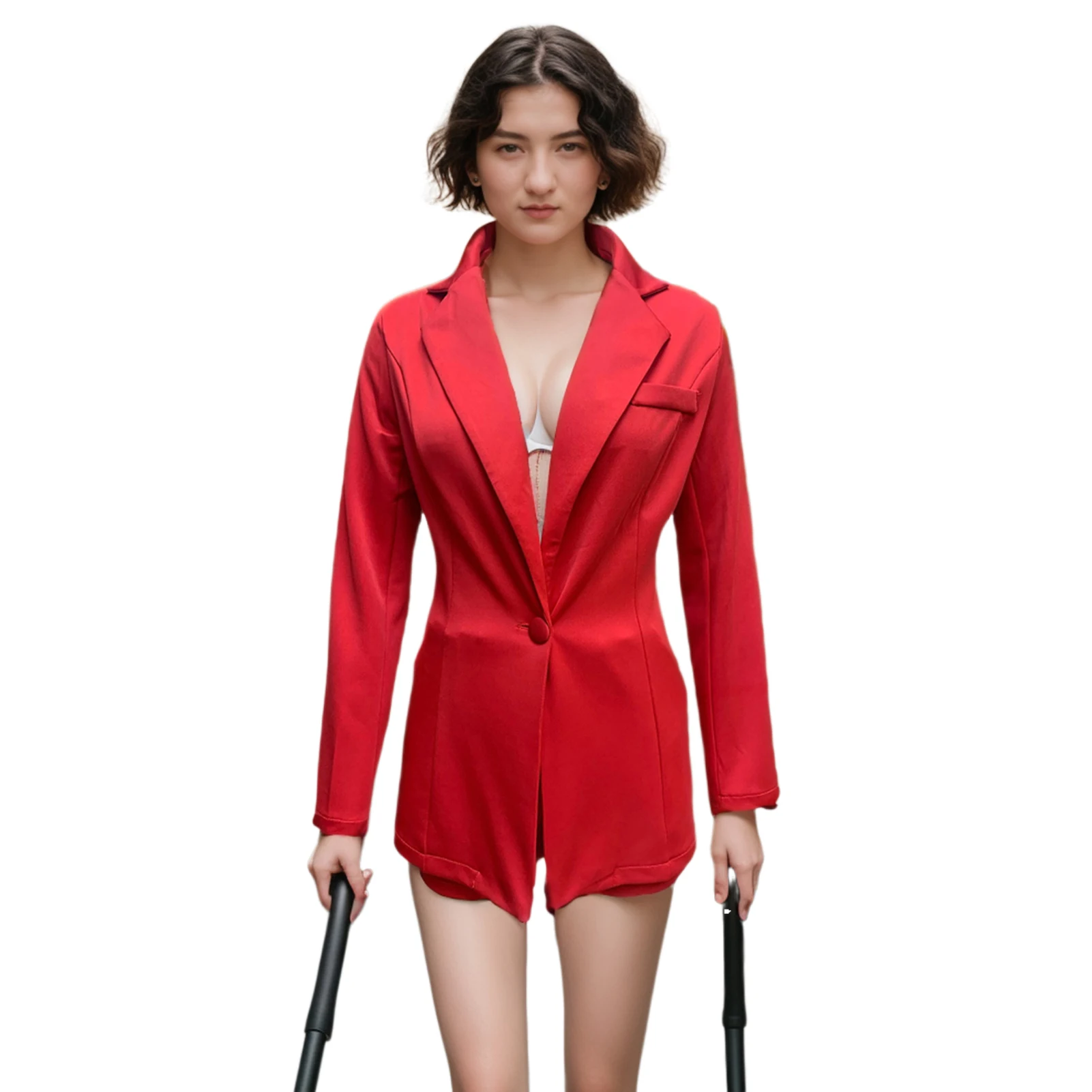 

Two Piece Suit Women Slim Fit Blazer Shorts Set Chic Printed Top Pants Suit Lapel Blouse Trouser Elegant Office Business Outfits