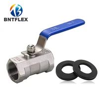 38 dn15 304 stainless one way internal threaded water pipe valve steel ball valve