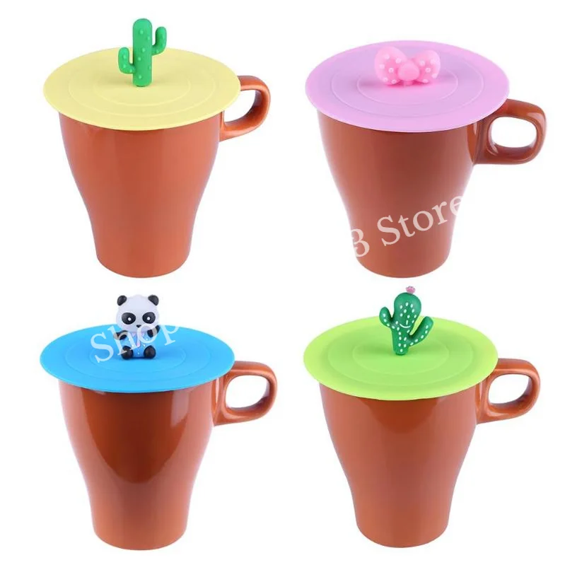 Driking Cup Lid Silicone Anti-dust Bowl Cover Cup Seals Glass Mugs Cap Heat Resistant Tea Cup Lids Kitchen tools