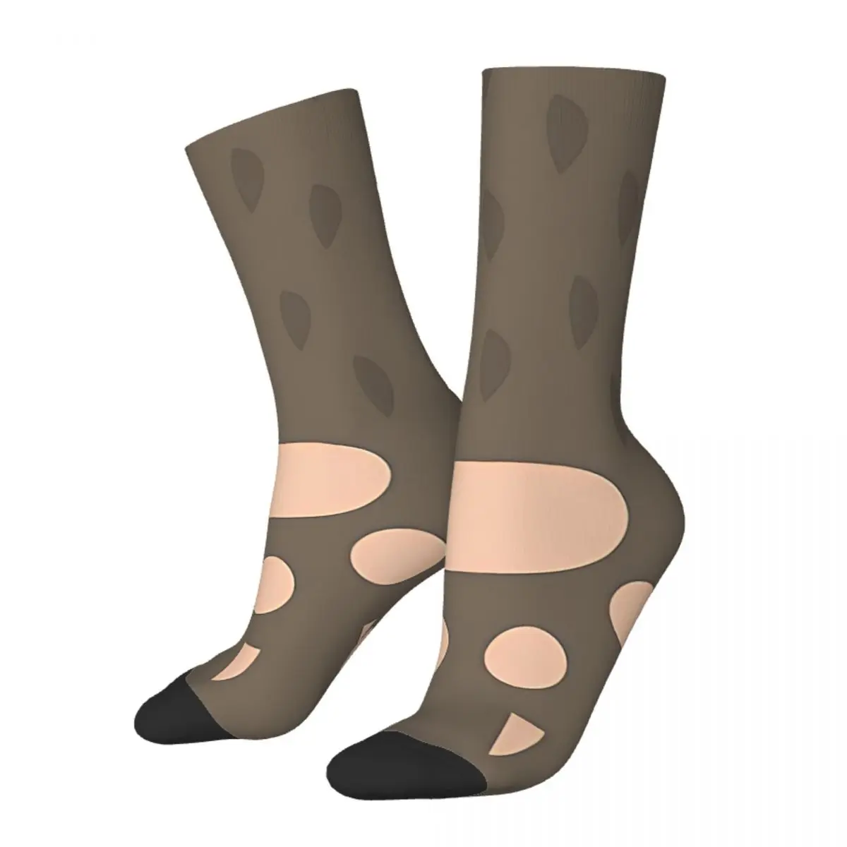 

Счастливые мужские носки коричневые кошачьи лапки в стиле ретро Harajuku лапы животных хип-хоп Новинка с рисунком сумасшедшие носки подарок с принтом