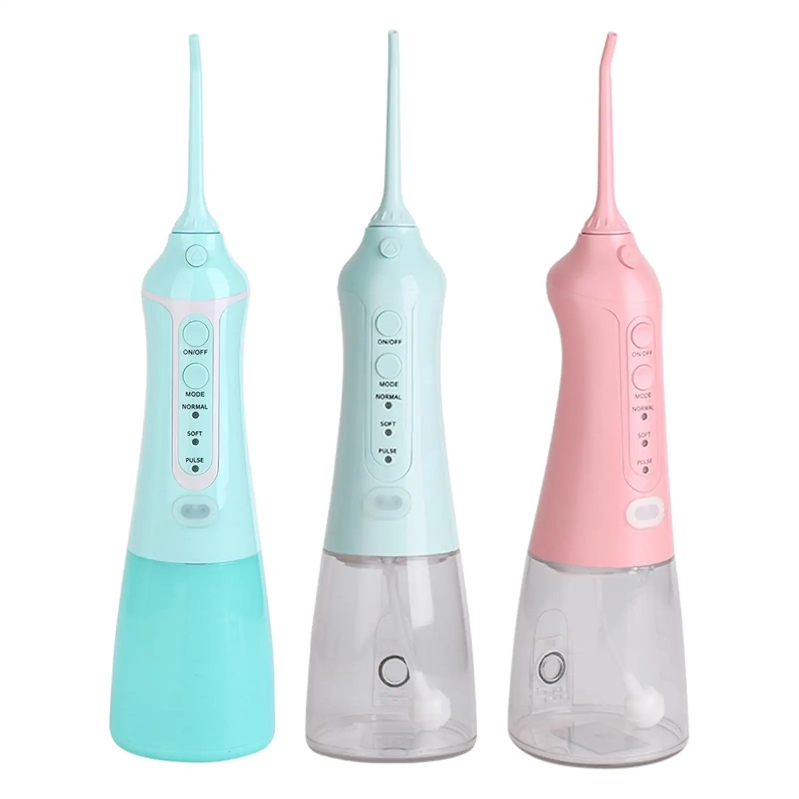 

Oral Irrigator Portable 2 Jet Tips 3 IPX8 Waterproof Replaceable Cordless Water Flosser Teeth Cleaner for Home Braces Care