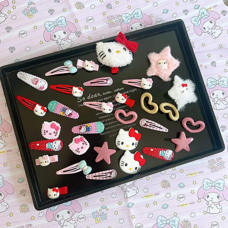 30 шт. заколка для волос Hello Kitty набор заколок в случайном стиле девочек