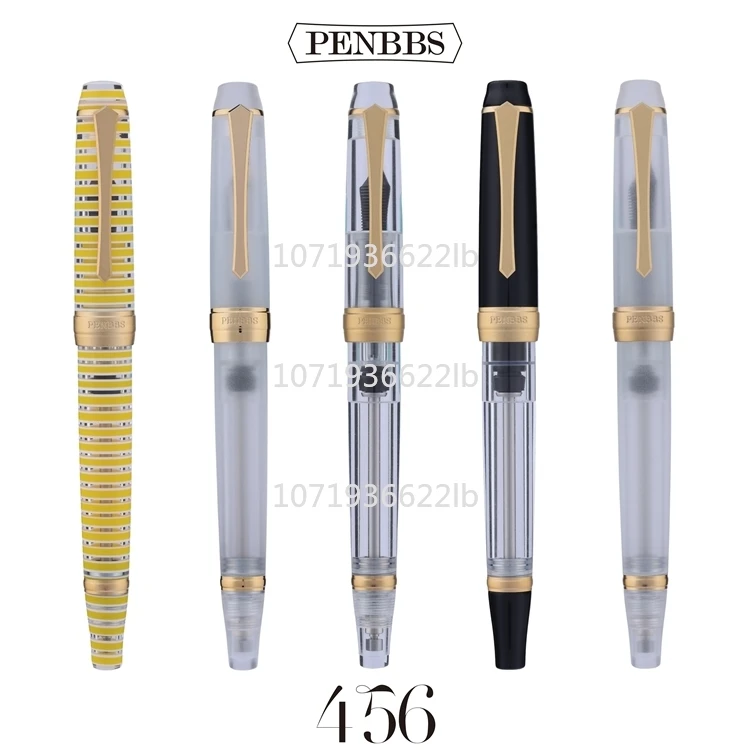 Перьевая ручка с вакуумным наполнением PENBBS 456 тонкое перо золотым зажимом
