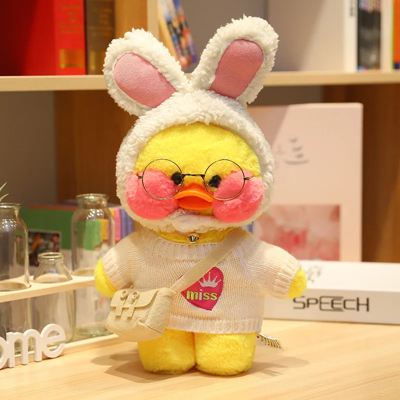 

30 см Милая одежда лалалафан плюшевая игрушка в виде утки для кафе Мягкая Милая утка кукла подушка в виде животного подарок на день рождения ...