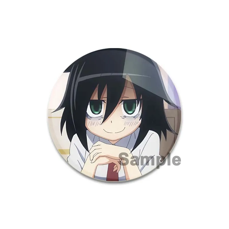 

Anime Figure Watamote Tomoko Kuroki Badge Cartoon Soft Button Pins Tinplate Handmade Round Brooch Jewelry Accessories Gifts
