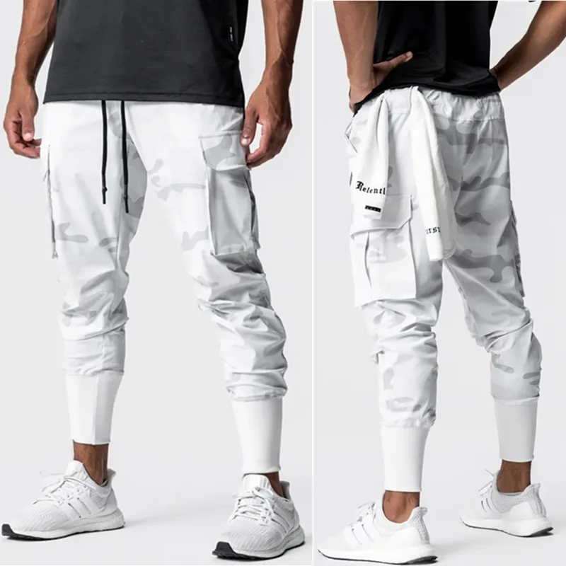 

Spring And Autumn Camouflage Multi-pocket Cargo Trousers Men New Style Outdoor Training Fitness Loose Casual Workout Pants