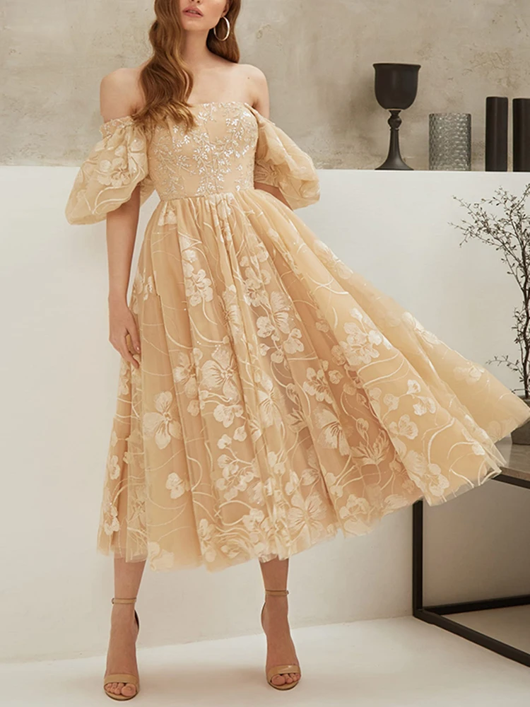 

2022 Sexy Homecoming Dress Off Shoulder Sweetheart Occasion With Lace Appliques Evening Dress Tulle Party Dress Robe De Soirée