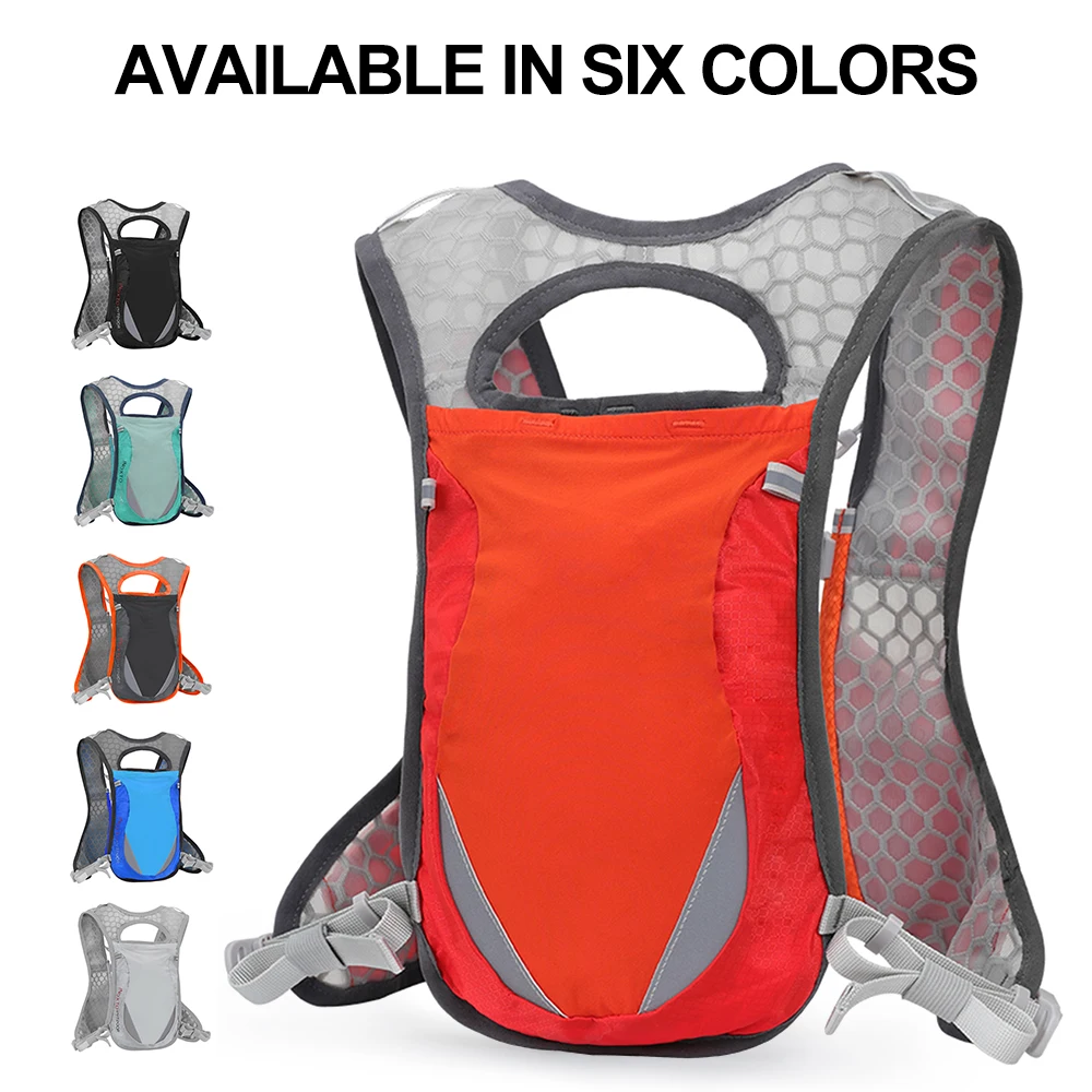 INOXTO 2022 Newest Ultra Light 2 Liter Backpack, Running Marathon Bike Backpack Water Bag with 250ml Soft Bottle