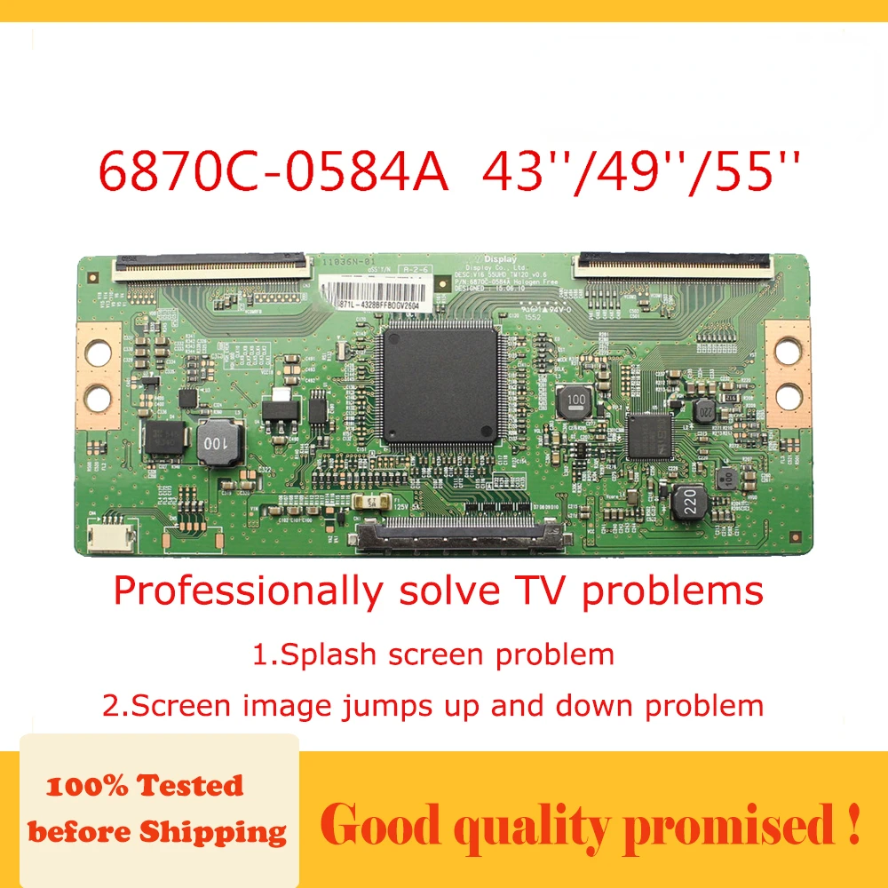 T Con Board 6870C-0584A for TV Professionally Splash Screen or Screen Image Jumps Up and Down Problem Technical Repair TCon Card