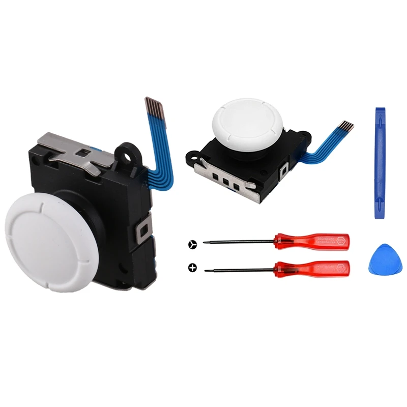 

1 Pcs 3D Analog Joystick Thumbstick Sensor Replacement & 1 Set Analog Stick Replacement Repair Tool