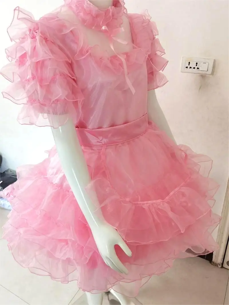 Разноцветное платье для взрослых гигантское сексуальное розовое атласное