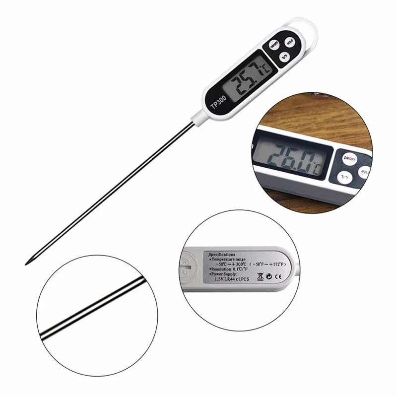 tp300 food thermometer probe digital thermometer for meat cooking probe bbq electronic pen type kitchen tools пищево