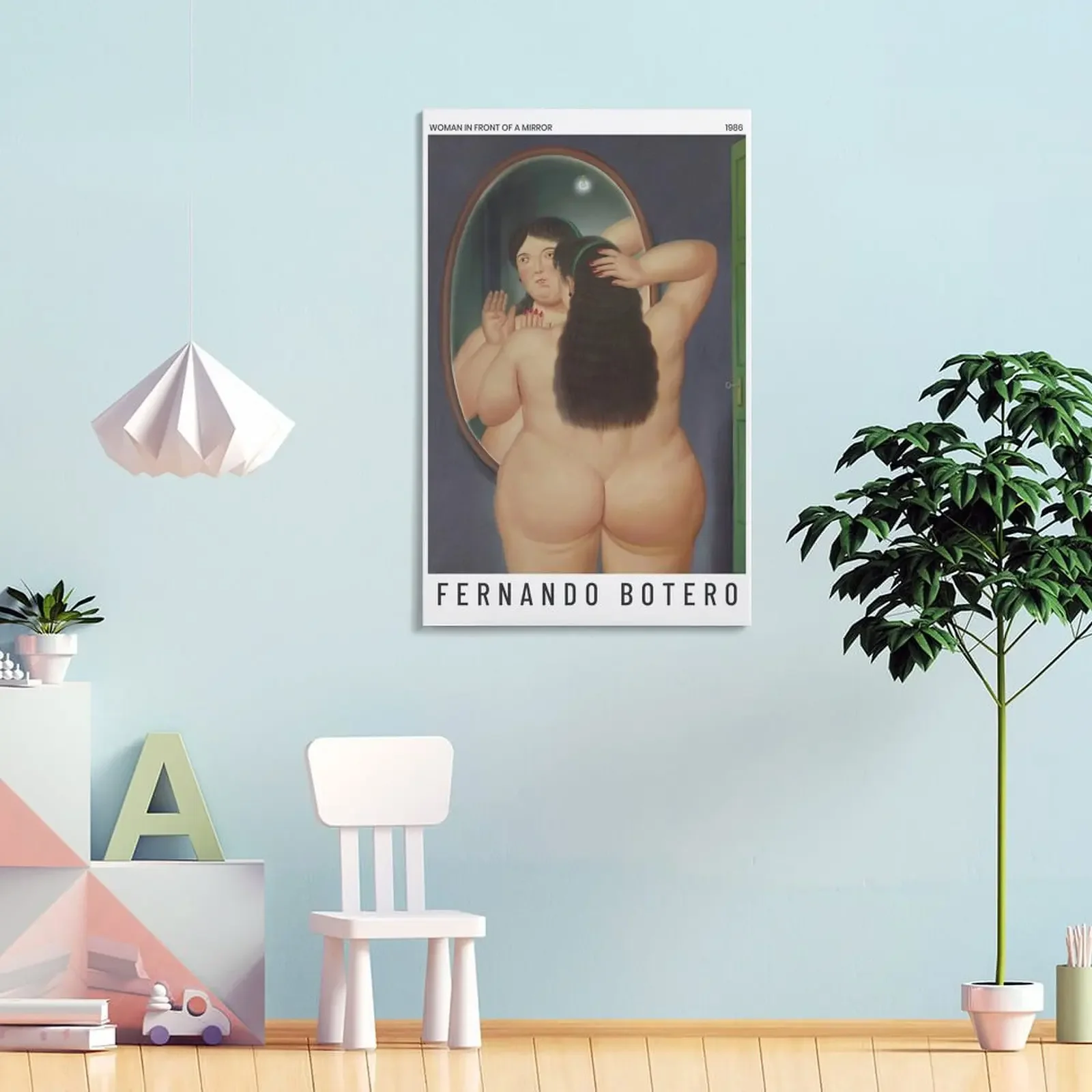 Фернандо Боторо - Женщина перед зеркалом печать на холсте