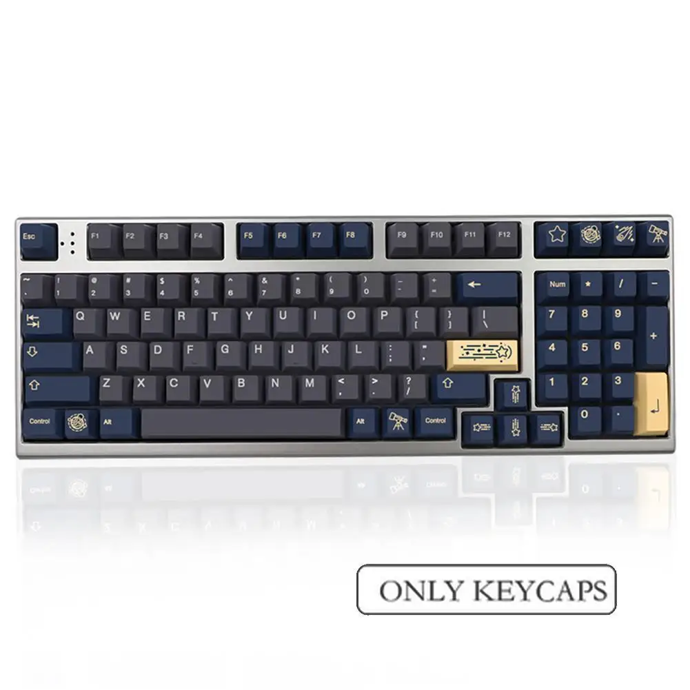 

CAD Keycap Pbt Material Sublimation Mechanical Keyboard Original Height 135 Key Stargazing Keycap 6.25u 7u Small Set