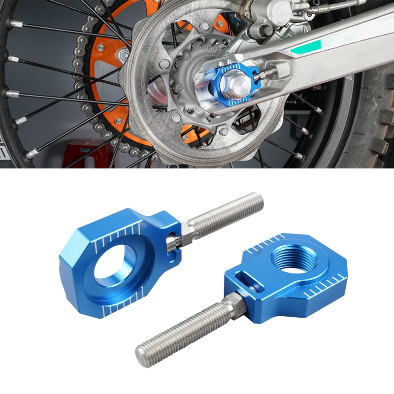 

25mm Rear Axle Blocks Chain Adjuster For Husqvarna TC125 TC250 TX300 FC250 FC350 FC450 FX350 FX400 FX450 2017-2022 KTM GasGas