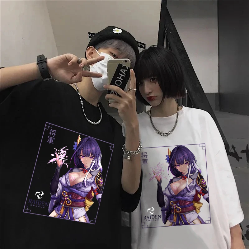 

Women T Shirts General Raiden Genshin Impact Action Role-playing Game Clothes Print T Shirt Crewneck Tshirt Big Size for Women