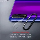 Металлическое круглое кольцо для задней камеры vivo iQOO 6,41 дюйма + Защитная пленка для объектива из закаленного стекла