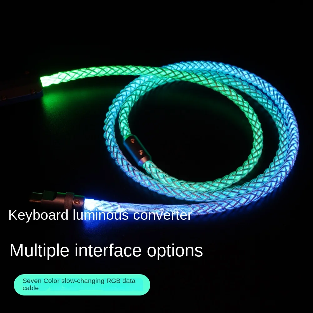 

GeekCable, ручная компьютерная клавиатура на заказ, светящийся RGB цветной стример, медленная смена линии передачи данных