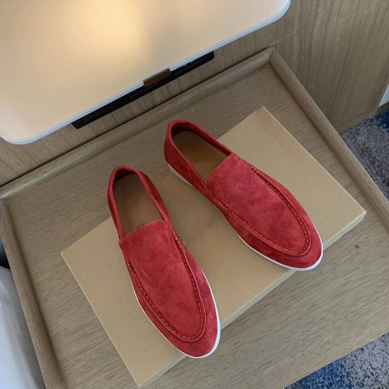 Women Spring 2022 New Flat Designer Casual Shoes Ladies Round Toe Suede Loafers Summer Fashion Walking Brand Runway Comfort Shoe