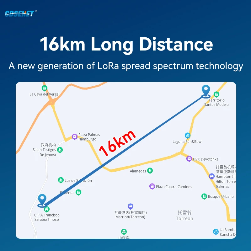 433MHz Wireless Digital Radio CDSENET E90-DTU(400SL33) Automatic Relay 33dbm 16km RS485 RS232 Modbus LBT RSSI SX1262 SX1268