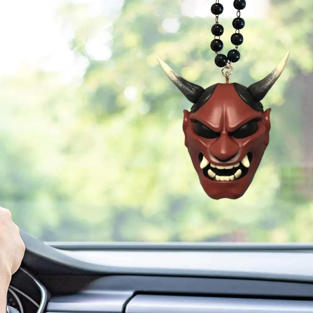 

Автомобильная подвеска на Хэллоуин, японский автомобильный подвесной шлем Oni, Самурай, убийца, демон, они, маска, украшение