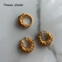 timeless wonder brass swirl geo statement hoop earrings women jewelry goth top party designer ins emo egirl runway gift mix 6443
