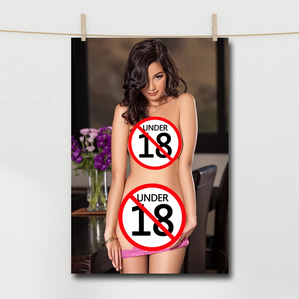 Настенный постер WONYANZE &quotСовременная обнажённая брюнетка&quot