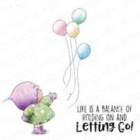 girl with balloons stamps 2022 new arrival diy molds scrapbooking paper making cuts crafts template handmade card