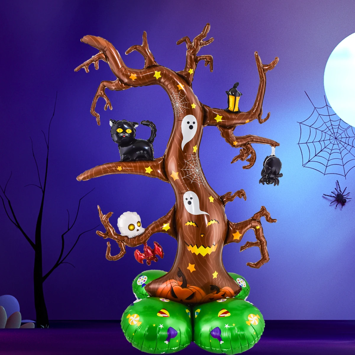 

New Halloween Witch Foil Balloons Standing Ghost Tree Inflatable Toys Halloween Party Supplies