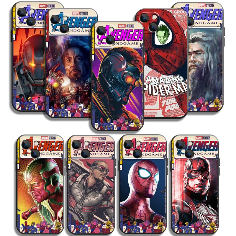 

Avengers Marvely Phone Cases For iPhone 11 12 Pro MAX 6S 7 8 Plus XS MAX 12 13 Mini X XR SE 2020 Cases Funda Soft TPU