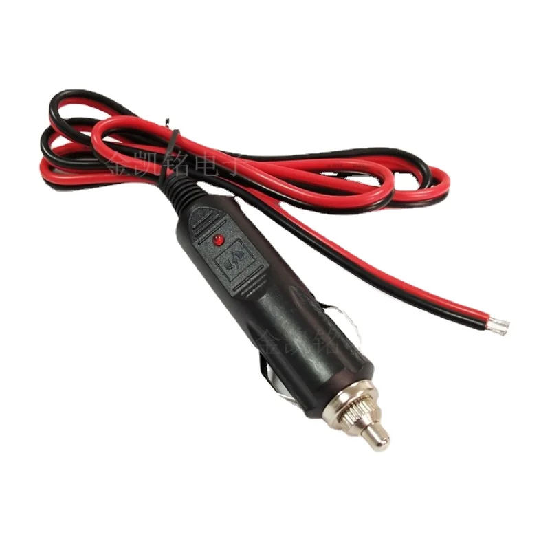 

1m 0.75mm² Cigarette Lighter Car Charger Cable, 18AWG Flat Wire, 10A High Power, All Copper