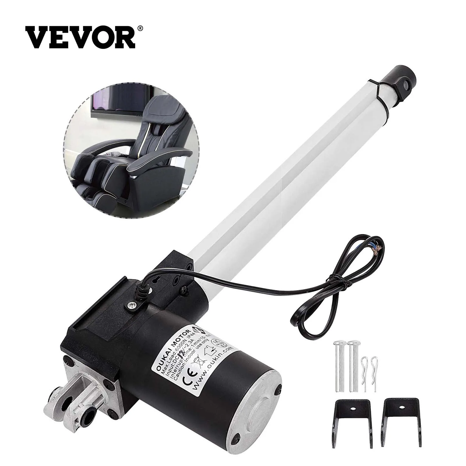 

Линейный привод VEVOR, 12 дюймов, 300 Н, мм
