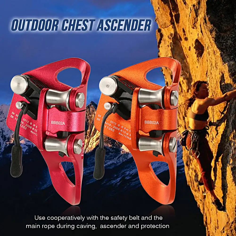 

Mountaineering Ascender Useful Labor-saving Climbing Hand Ascender Press Type Climbing Hand Ascender for Caving