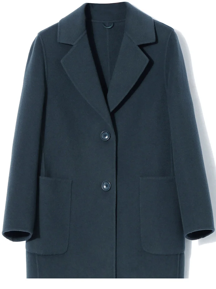 Double-sided Cashmere coat Women Mid-Length 2024 Autumn and Winter off Season New Popular Double-Faced Woolen Goods High end ...