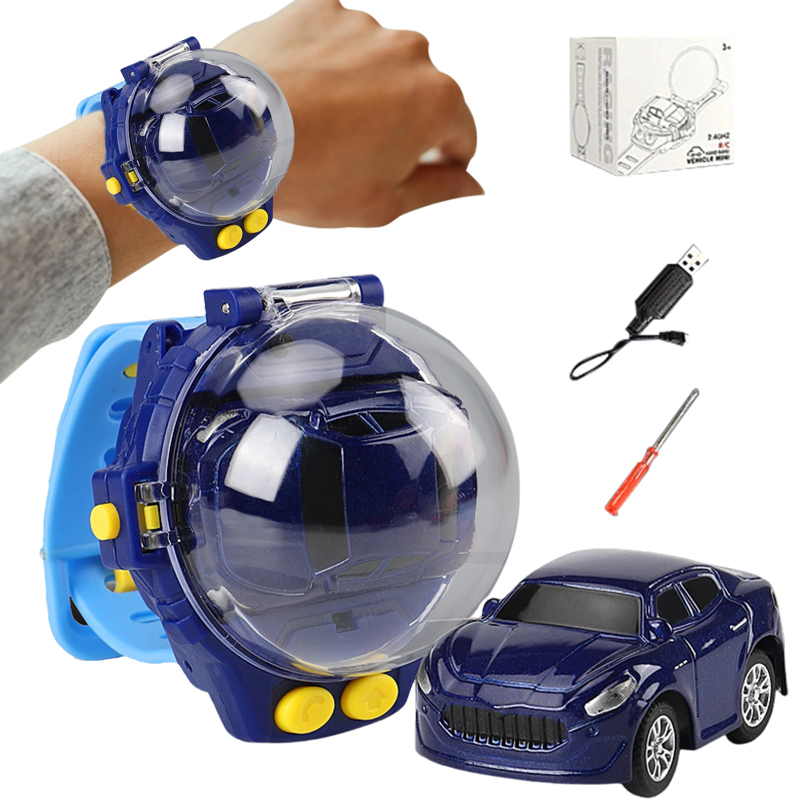 

Мини-пульт дистанционного управления автомобиль Радиоуправляемый автомобиль часы игрушки Электрический наручные перезаряжаемые наручны...