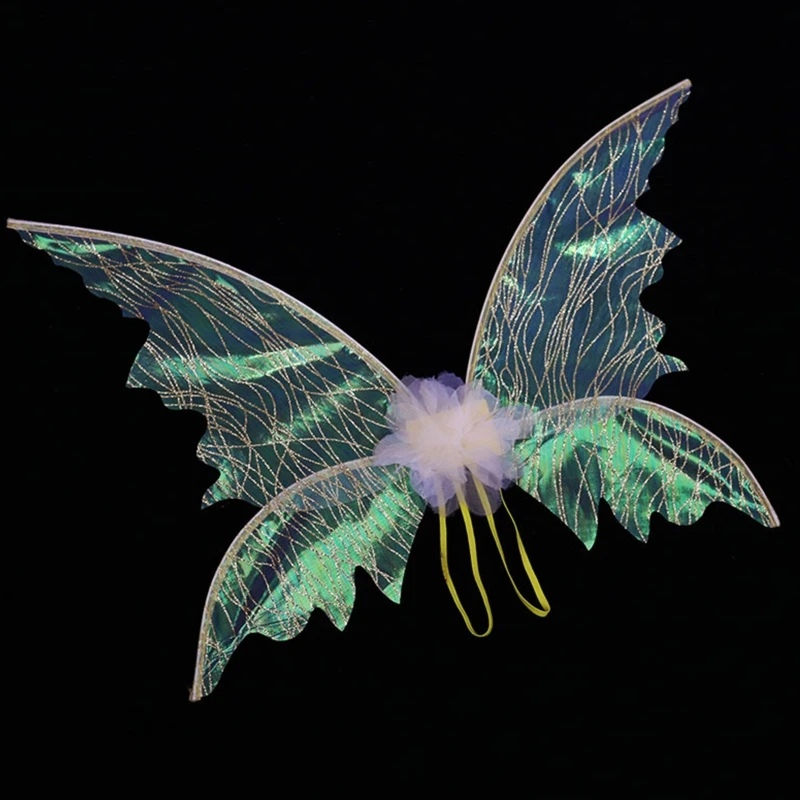 Блестящие крылья бабочки для девочки нарядный костюм игры на Хэллоуин вечеринку