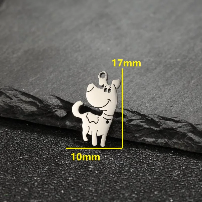 Shuangshuo 5 шт./лот подвески милая собака 17x10 мм изготовление DIY ручной работы из