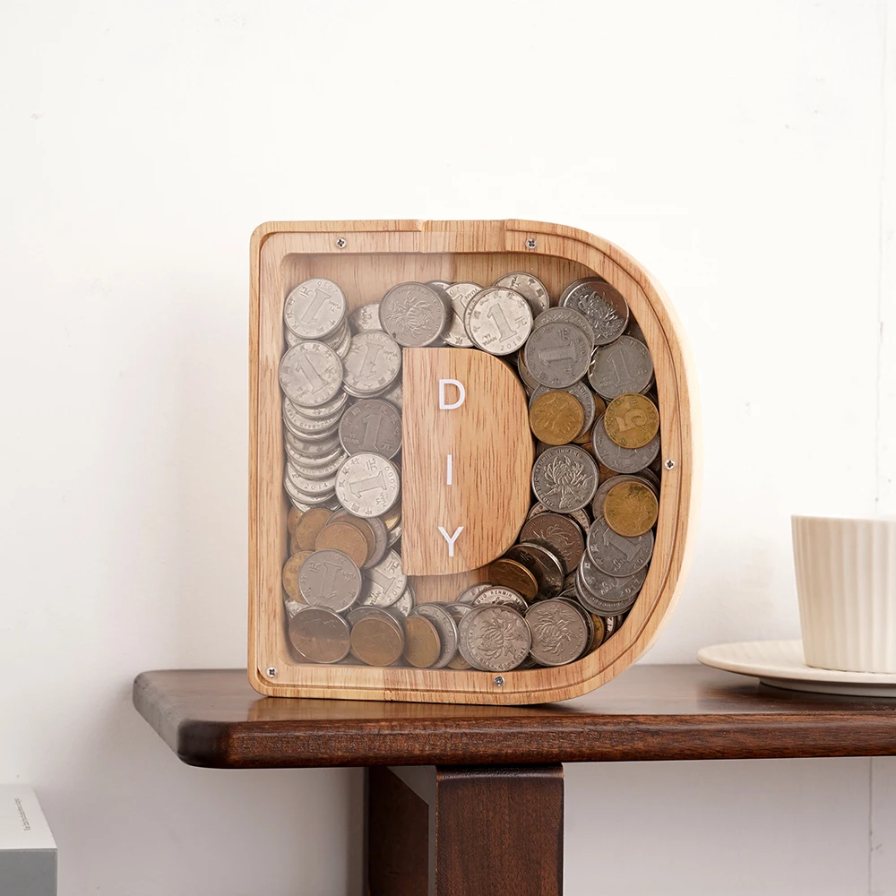 Копилка с буквами и монетами Английский алфавит