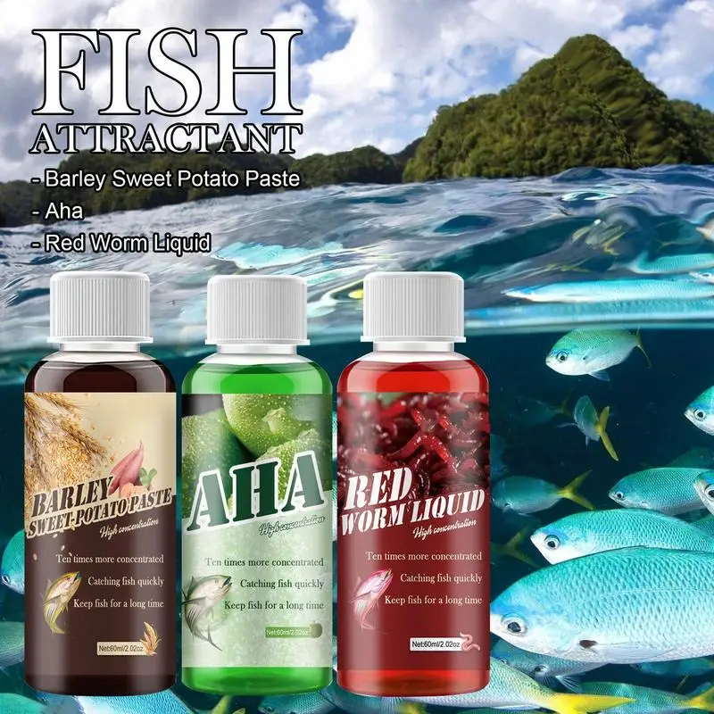 

Fish Attractant Fish Attractant Liquid High Concentrated 60ml Scent Fish Attractants Bait Fishing Agent Smell Lure Tackle Food