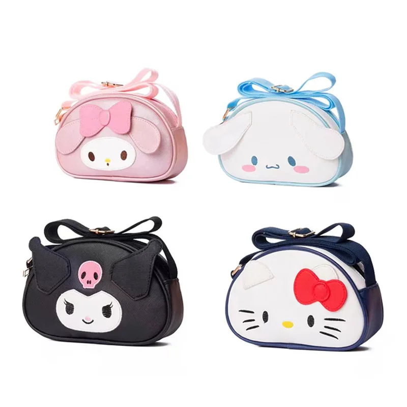 

Kawaii Sanrioed аниме серия mymelody Kuromi Cinnamoroll Милая модная повседневная кожаная сумка для ключей сумка для хранения через плечо сумка-мессенджер