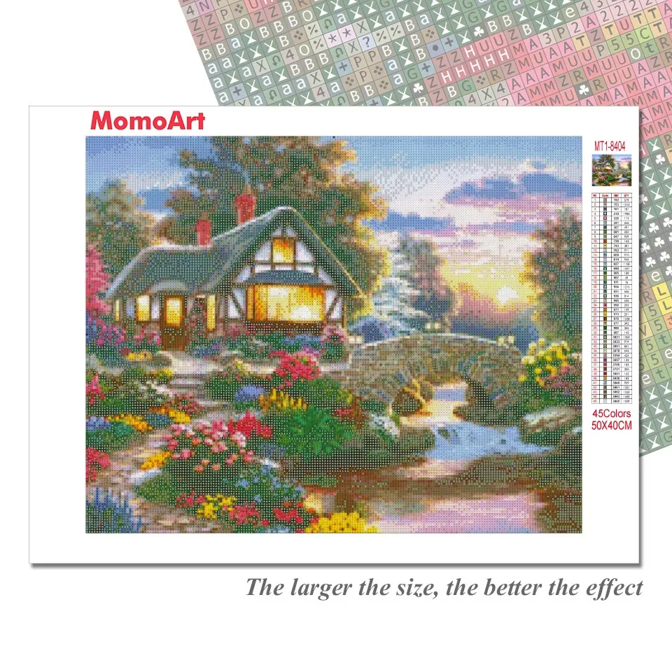 momoart diamond painting handmade shoe house landscape bridge full square 5d diamond embroidery mosaic decoration free global shipping