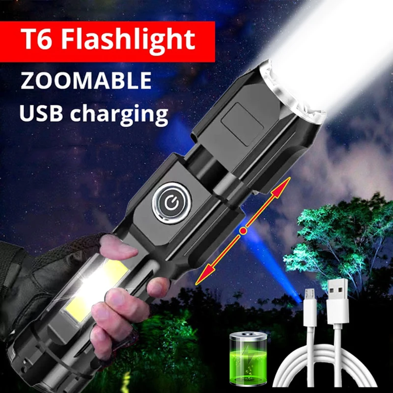 

Перезаряжаемая через USB вспышка, сильный свет, зум, светильник, тактическая вспышка, светильники, уличсветильник портативные светильники, с...