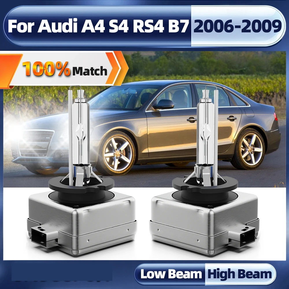 

2PCS D1S Xenon Bulb HID Lamp Replacement Light Lamp Bulb Car Headlight Lighting 35W For Audi A4 S4 RS4 B7 2006 2007 2008 2009