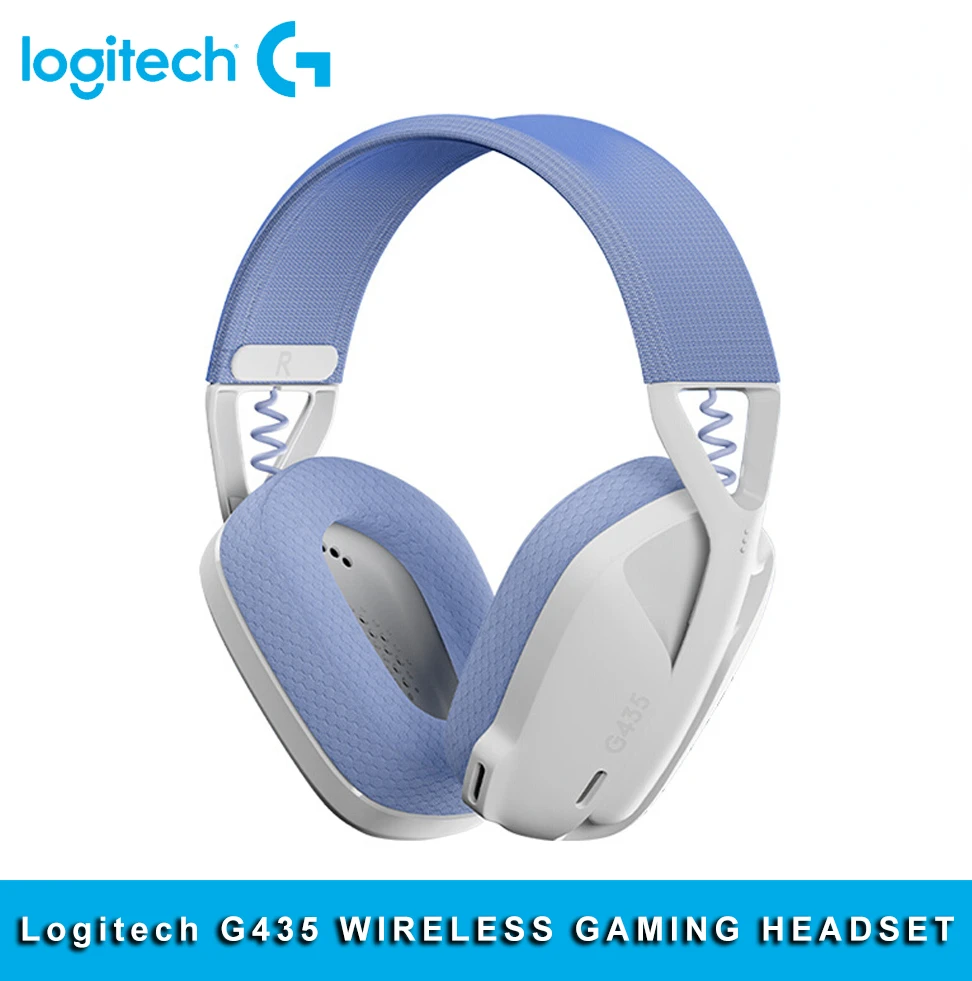 

Logitech G435 LIGHTSPEED WIRELESS GAMING HEADSET 7.1 Surround Sound Gamer Bluetooth Headphone Compatible For Games And Music