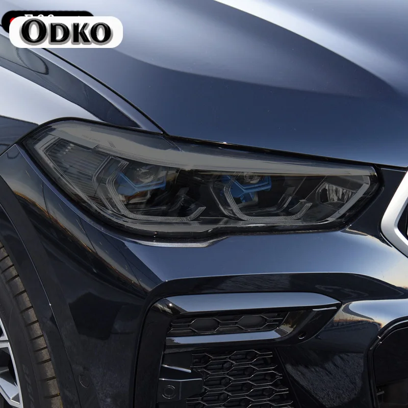 Затемняющая Дымчатая Черная защитная пленка для автомобильных фар ТПУ наклейки