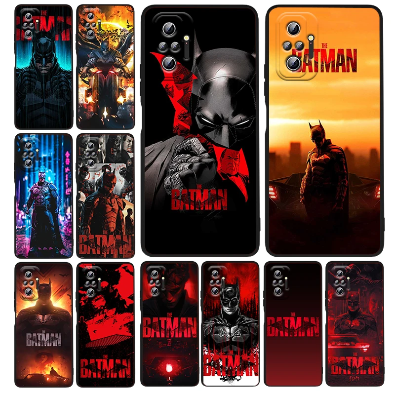 

Fashion Cool Batman Heroes Phone Case For Xiaomi Redmi Note 12 11E 11S 11 11T 10 10S 9 9T 9S 8 8T Pro Plus 5G Black Cover